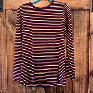 Duluth Trading Co Magenta, Pink and Orange Fitted Long Sleeve Tee